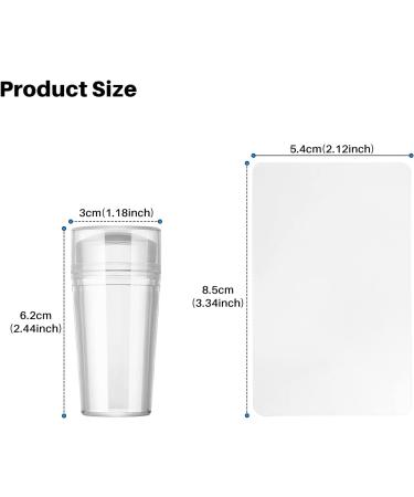 Clear Silicone Jelly Stamper Set for Nail Art Design | 2 Pcs with Scraper | Manicure Tools for Stamping A3DGB - Buy Online on GoSupps.com