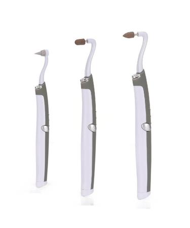 Teeth Whitening Polishing Stain Removing Kit - 3 Heads Built in LED Vibration Dental Tools