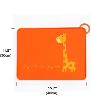AODecor Silicone Deer Placemats for Kids | Non-Slip, BPA Free, Reusable | Perfect for Travel and Home Use - Buy Online on GoSupps.com