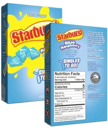 Star-burst Drink Mix All Pink Strawberry Cherry and Blue Raspberry Singles to go Zero Sugar Juice Drink Mix Low Calorie Drinks 3 Boxes with 6 Packets Each (Pack of 3) - Buy Online on GoSupps.com