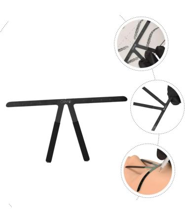 VINTORKY Makeup Kits Embroidery Eyebrow Ruler Household Tools Nose Triangle Ruler Stainless Steel Eyebrow Trimming Makeup Gadgets 13.8x7cm Black - Buy Online on GoSupps.com