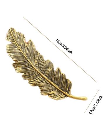 INTVN Hair Clips - Metal Feather Leaf Hair Accessories for Girls & Women | 6-Piece Set - Buy Online on GoSupps.com