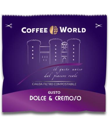 COFFEE WORLD Pack of 100 pods with a mild and creamy taste compostable paper filter pod in ESE44 format 7.5 g - Buy Online on GoSupps.com