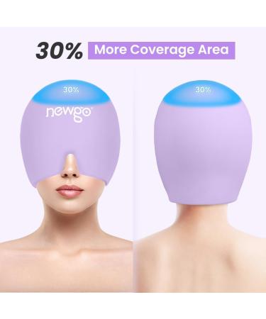 NEWGO Migraine Relief Cap - Purple Full Coverage Headache Hat for Cold Therapy and Stress Relief - Buy Online on GoSupps.com