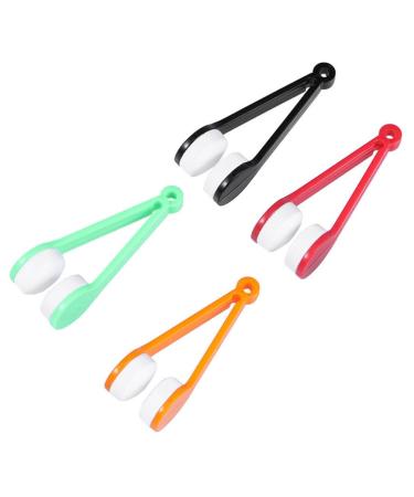 4pcs Cleaning Wipe Stop Sliding Down Nose Eyeglass Cleaning Wiper Sunglasses Cleaning Cloth Mini Cleaner Brush Wipes Fiber