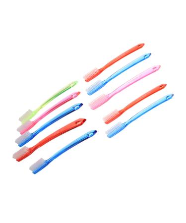 Gatuida 10 stweet toothbrush hard toothbrush travel toothbrush adult only to brushing teeth light interdental brush tooth stains remove cleaning brush older manual plastic