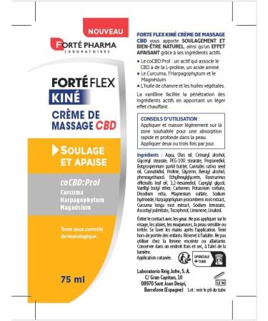 Fort Pharma - Fort Flex Kin CBD Cream - Joint and muscle massage cream - Soothing heat sensation - Turmeric Magnesium He - Buy Online on GoSupps.com