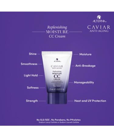 Caviar Anti-Aging Replenishing Moisture Trial Kit | Shampoo Conditioner & Leave-In CC Cream for Dry Hair | Sulfate-Free Hydration & Repair - Buy Online on GoSupps.com