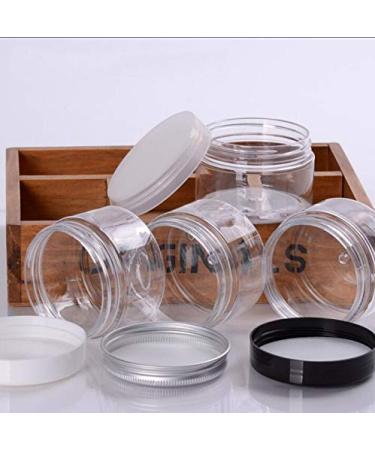 120 ml Plastic Cosmetic Containers with Silver Aluminum Caps - Pack of 6 | Perfect for Creams Lotions Ointments & Makeup - Buy Online on GoSupps.com