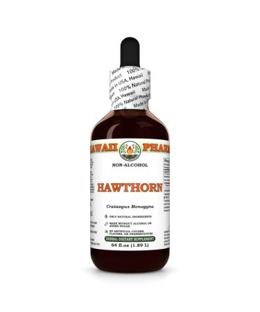 Hawthorn (Crataegus Monogyna) Dry Leaf and Flower Glycerite Made in Hawaii All Natural Vegan Lab Tested Alcohol-Free Liquid Extract - 2 fl.oz 2 Fl Oz (Pack of 1)