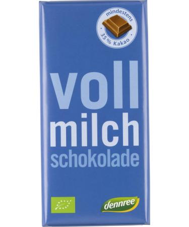 dennree dennree Organic whole milk chocolate (6 x 100 g)