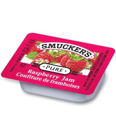 Breakfast Duo of Raspberry Jam and Hazelnut Spread Goodness - 15 Smuckers Raspberry Jelly and 15 Hazelnut Spread Packets (15g) On-The-Go Portion Control Pack for Travelers & Meal Prep 30 individual Portions Total - Comes with a one of a kind sticker by Pa - Buy Online on GoSupps.com