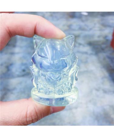 Natural Opal Crystal Stone Opalite Fox Hand Carved Crystal Polished Quartz Stones Gemstones for Home DIY Decorations - (Size: 50mm) Home Goods - Buy Online on GoSupps.com