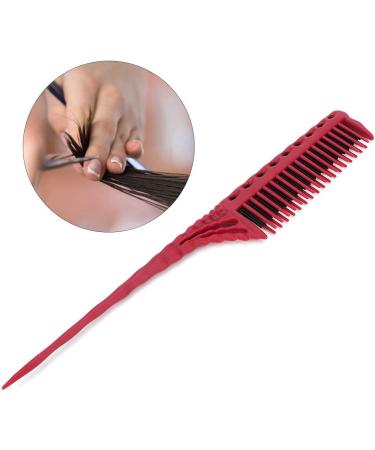 Teasing Comb 3 Rows of Teeth Tail Comb for Volume and Styling Precision(Red) - Buy Online on GoSupps.com
