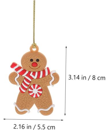 HOMSFOU 24 Pcs Gingerbread Man Ornament Xmas Gingerbread Man Figurine Gingerbread Ornaments Holiday Gingerbread Man Christmas Tree Ornaments Christmas Party Decoration Pvc Gift Household As Shownx2pcs 8X5.5CMx2pcs - Buy Online on GoSupps.com
