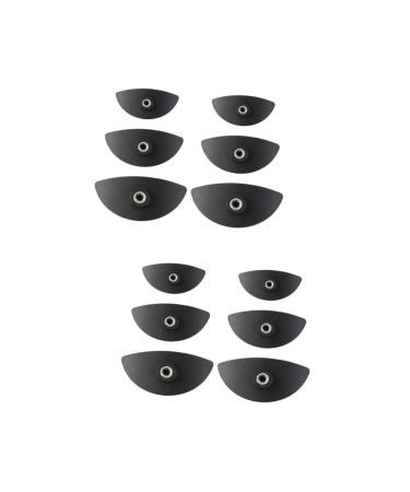 Amosfun 12 Pcs Eye Makeup Eyeshadow Stamp Applicator Eye Shadow Tool Seal Crystal The Lazy 5*2.5cmx2pcs Blackx2pcs