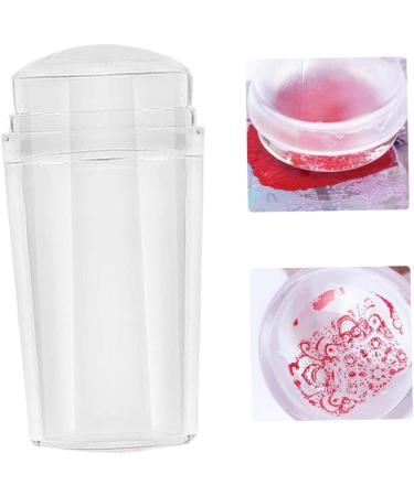 Nail Art Stamper Kit Silicone Transparent Manicure Stamping Stencil with Scraper Brushes - Buy Online on GoSupps.com