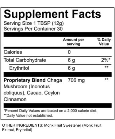 Renude Chagaccino Mushroom & Adaptogen Coffee Boost Powder - Immune Support, Beauty & Brains, Vegan & Keto | 0 Calories - 10 Servings - Buy Online on GoSupps.com