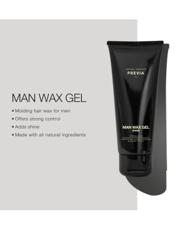 PREVIA Man Wax Gel - Strong Hold Shine Hair Styling Paste 6.7 oz | Molding Hair Paste for Men - Buy Online on GoSupps.com