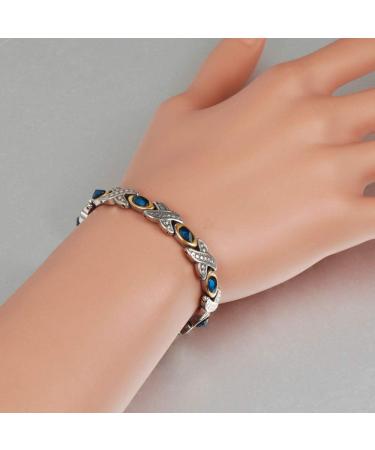 ENERCOPPEX 3500 Gauss Magnetic Therapy Copper Bracelet for Women - Arthritis Pain Relief & Carpal Tunnel Syndrome Health Jewelry (Green) - Buy Online on GoSupps.com