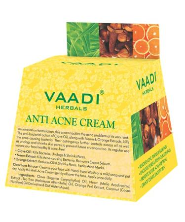 Buy Vaadi Herbals Anti Acne Cream - Clove & Neem Extract 30g x 3 | Effective Acne Treatment & Skin Care - Buy Online on GoSupps.com