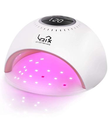 Urvoix UV LED Nail Lamp - 84W Nail Dryer Gel Nail Polish UV Light for Gel Polish  Professional Salon Curing Lamp with 3 Timers Touch Control  LCD Display  Auto-Sensing  Reduce Blackening Light