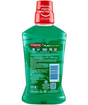 COLGATE - Colgate Plax Alcohol-Free Mouthwash Mild Mint - 24/7 Fresh Breath - Pack of 12 x 500 ml - Buy Online on GoSupps.com
