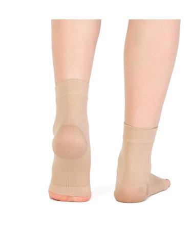 eYotto 1pair Compression Ankle Support Sleeve Breathable Ankle Wrap for Stabilize Ligament Relieve pain Arch Sport Stabilize Ligaments - For Swelling and Sprained Ankle Arthritis Recovery Injury Nude XL (Pack of 2) - Buy Online on GoSupps.com