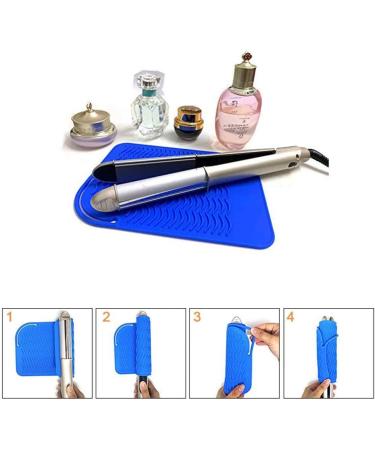 Dajidafu Flat Iron Mat Safe Protective Mats Hairstylist Accessories Grip Storage Pouch Simple Heat Resistant Pad for Protect - Buy Online on GoSupps.com
