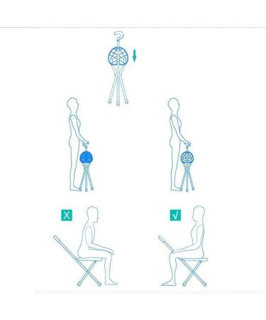 Canes Cane Folding Stool Elderly Disabled Persons Underarm Crutches Folding Cane Stool Aluminum Alloy Anti- Slip Three- Legged Walking Stick It's so Kind of You Safehappy - Buy Online on GoSupps.com