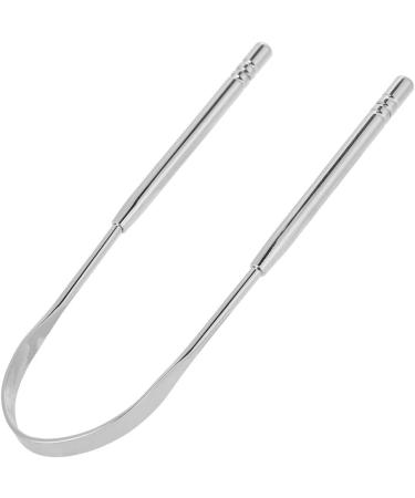 304 Stainless Steel Tongue Cleaner Scraper - Silver | Best Oral Hygiene Tool for Fresh Breath - Fast International Shipping - Buy Online on GoSupps.com