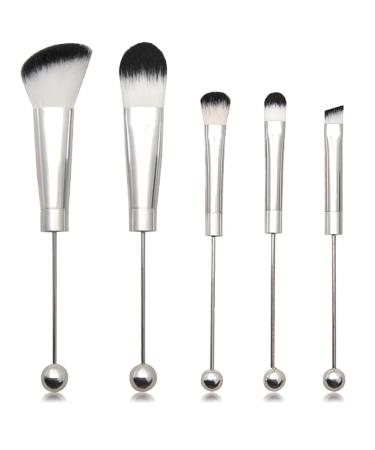Retasica Beadable Makeup Brushes Unique Brushes Silicone Beads DIY Makeup Cosmetic Brushes Beaded Brushes Kit for DIY