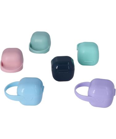 6 Pack Pacifier Cover - Food Grade PP Holder in 6 Colors for Baby Pacifiers & Snacks | International Shipping - Buy Online on GoSupps.com