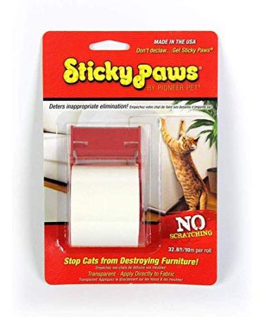 Sticky Paws Pioneer Pet Cat Training Aid - Deter Scratching - Sticky Sheets Roll (32.8 ft)
