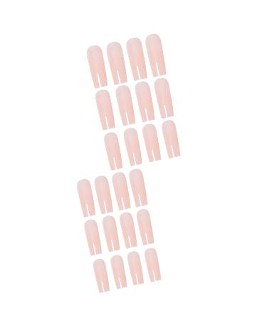 YOSOMK Square Press on Nails - Long Pink Acrylic False Nails for Women | Stick on Nails with Glue | Static Nails - Buy Online on GoSupps.com