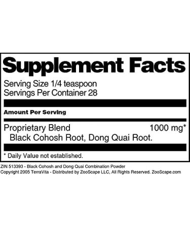 Black Cohosh and Dong Quai Combination Powder (1 oz ZIN: 513393) - 3 Pack - Buy Online on GoSupps.com