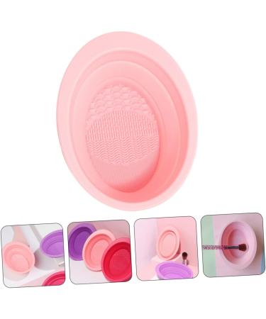 Housoutil Makeup Brush Scrub Pad Scrubber Brush Cleaning Bowl Foldable Bowl Silicone Brush Cleaning Pad Folding Silicone Bowl Makeup Accessories Brush Cleaning Tool Silica Gel Pink - Buy Online on GoSupps.com