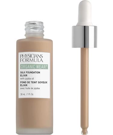 Physicians Formula Organic Wear Silk Foundation Elixir Lightweight Foundation for a Fresh and Healthy Render with Jojoba Oil Aloe Vera Coconut Oil and Botanical Cactus Flower Vegan Clear - Buy Online on GoSupps.com