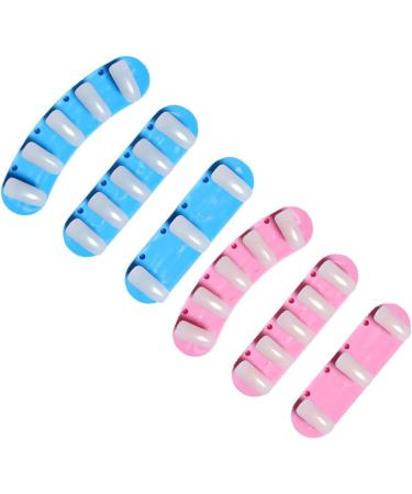 Beavorty 6 Boxes Fake Nail Art Practice Stand nail salon tools Nail Tips Training Tool nail practice fingers nail polish stand holder Nail Training stand nails gel straight elbow manicure - Buy Online on GoSupps.com