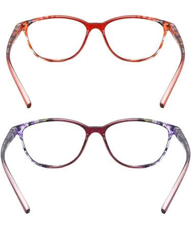 Inlefen Unisex 2 Pack Spring Hinge Readers Glasses - Blue Light Blocking Computer Reading Glasses 4.0x - Buy Online on GoSupps.com