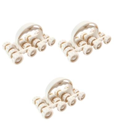Beavorty 3 STK Mon Drover Massage Massage Tools Roller Rad Massage Cycling Muscle Trigger Roll Handing tools Muscle Relaxation Roll Multifunction Environmental-friendly ABS-Harz Suite White 18.5x9.5cmx3PCs Weißx3stk
