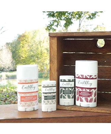Earthley Wellness Mineral Deodorant Plus - All Natural, Aluminum Free, Grapefruit-Juniper Scent - Vegan Formula for Pit Health and Lymphatic System Support (2.5oz) - Buy Online on GoSupps.com