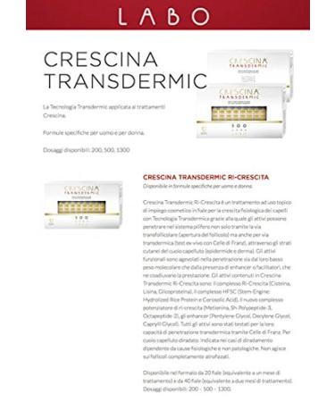 Labo CRESCINA TRANSDERMIC RI-CRESCITA 200 - Anti-Hair Loss Treatment for Men 20 Ampoules | International Shipping - Buy Online on GoSupps.com