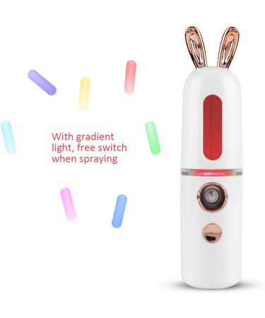 Qukaim Handy Mist Spray Nano Atomization Mist Sprayer 30ml Face Skin Moisturizing Mist Spray Rabbit Type White - Buy Online on GoSupps.com