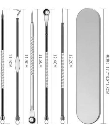 Danbao DANBAO Blackhead remover Acne acne extractor tool whitehead remover beautician supplies facial skin care tool The best acne removal kit-treatment of blemishes whiteheads clear nose skin (5PCS) 17.5*3.5*2 - Buy Online on GoSupps.com