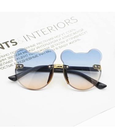 Harilla Cat Ear Shaped Sunglasses - Frameless Fashion Glasses for Kids & Adults Ideal for Beach Travel & Parties - Stylish Blue Resin Lens Gifts - Buy Online on GoSupps.com