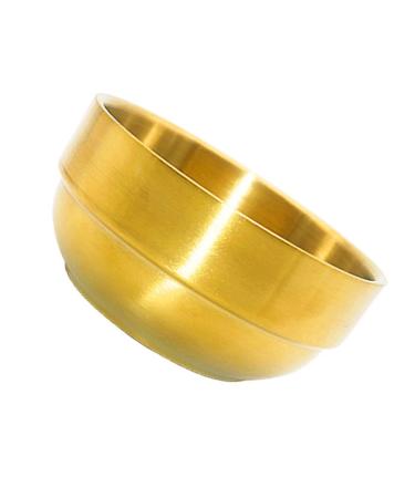 MusiSaly foam dishwasher Stainless steel soap shell Face cleaning tools men's shaving cup shaving shell Razor soap cream cup bare razor cup soap container cup of gold 9x9x4.9cm