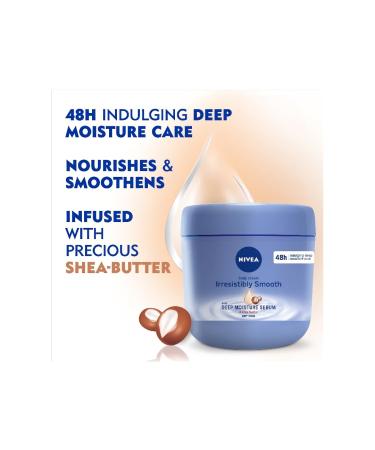 NIVEA Irresistibly Smooth Body Cream with Shea Butter Deep Moisture Serum 400ml Intense Hydration for Dry Skin Non-Greasy 48-Hour Moisture Silky Soft Skin Daily Body Lotion Pack of 3 - Buy Online on GoSupps.com