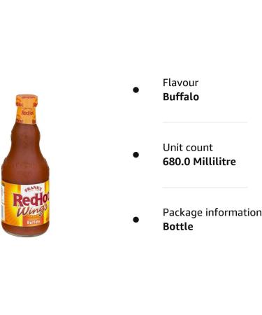Frank's Red Hot Buffalo Wings Sauce 680 ml - Buy Online on GoSupps.com