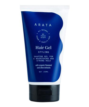 JOKE Arata Natural Curl Defining Hair Gel for Studio Styling Shaping Strong Hold & Nourishment with Organic Flaxseed & Olive Extracts for Women & Men || All Natural Vegan & Cruelty Free-150 ml